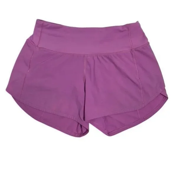Lululemon Speed Up Short Long 4” Magenta Glow Women’s Size 2 - Picture 2 of 13